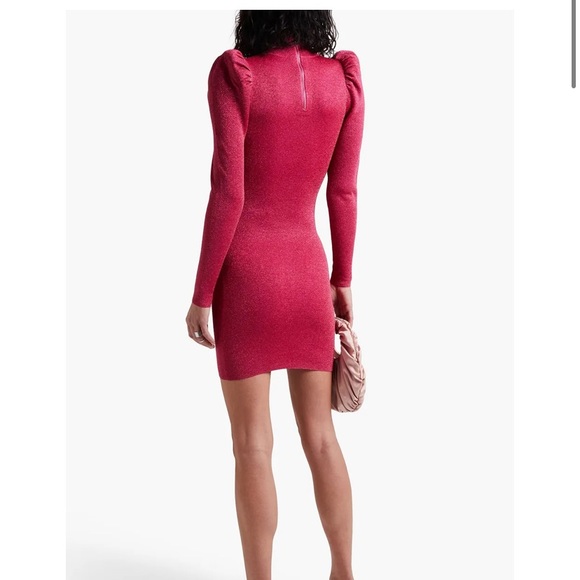 Alice and Olivia hot pink long sleeve sparkling dress - Picture 4 of 7